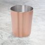Metal Wastepaper Bin Stainless Steel Bathroom Trash Can Rubbish Basket for Home and Office Rose Gold Image 2