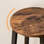 Set of 4 Bar Stools Kitchen Chairs High Stool with Footrests in 2 Heights and Adjustable Feet for Bathroom Kitchen Counter Rustic Brown Black Image 6