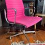 Eames aluminium pink office chair Wool Image 3