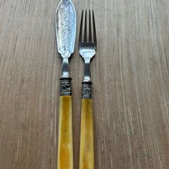 Antique Master Fish Knife and Fork Serving Set