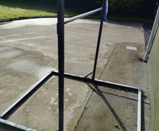 Gymnastics bar, mat, wedge