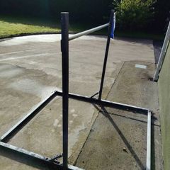 Gymnastics bar, mat, wedge