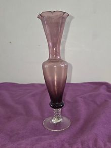Antique Lavender Glass bud vase