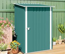 Garden Shed 3.3 x 3.4ft Lean To Steel with Locking Door