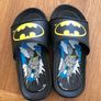 Boys flip-flops, batman design, Junior size UK 12 Image 3