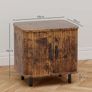 Bedside Table with Sliding Doors Image 3