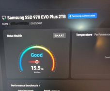 Samsung 970 EVO Plus 2TB NVMe 1.3% life used