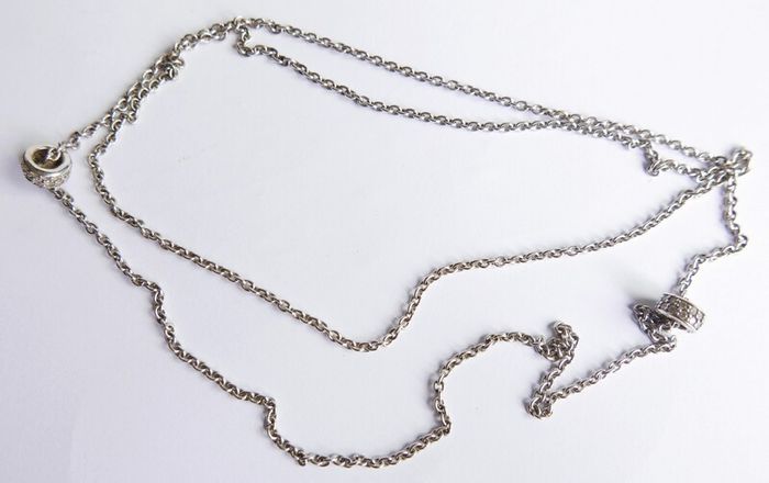 Vintage 925 Sterling Silver Ti Sento long Chain Necklace length 31" - 10,7g
