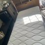 single wooden bed with storage headboard and matress Image 3