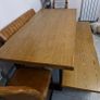 Solid oak Kitchen Table & Bench 1yr old Image 3