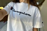 Champion White Cropped T-Shirt Size XS