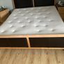 Premium Solid Oak and Leather 6ft Super King Bed - Complete Bundle Image 3