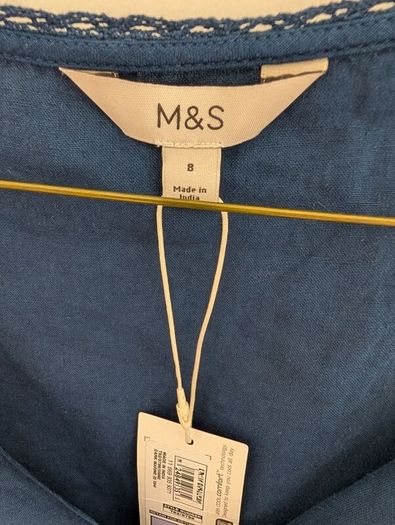 Marks and Spencer navy linen top