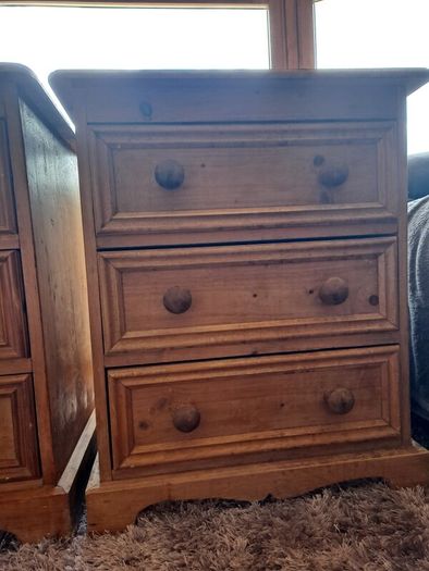 Solid Pine bedside lockers