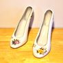 Vintage White Ladies Shoe Ornaments Image 2
