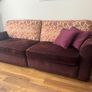 3 Seater Purple Couch with Interchangeable Cushion Backs Image 4
