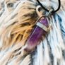 Amethyst crystal pendant necklace Image 2