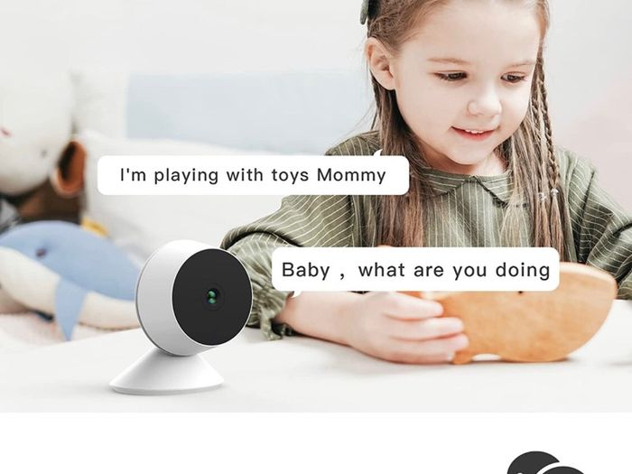 Wireless Video Baby Monitor, 2.4G WiFi 1080P Indoor Home Smart Security IP Camera for Pet/Dog/Puppy/Cat with Phone App, 2-Way Audio, Night Vision, Motion & Sound Detection, Work with Alexa