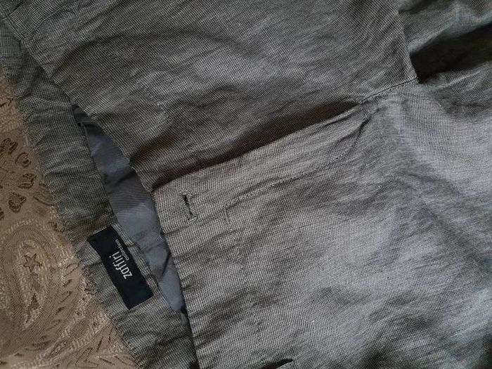 Grey brown flare trousers uk12