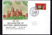 1970 Great Britain Cover Celebrating Declaration of Scottish Independence 1320-1970 showing picture of Arbroath Abbey sting 5d Declaration of Arboath commentative stamp