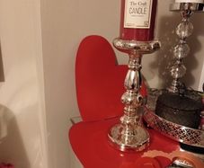 Kilkenny shop red candle& tall candle stick