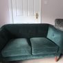 Two seater Sofa (Green Velvet)non smoking home Image 3