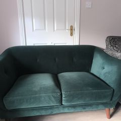Two seater Sofa (Green Velvet)non smoking home
