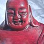 Seated Rosewood Smiling Buddha Image 6