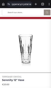 Tipperary Crystal Serenity Flower Vase