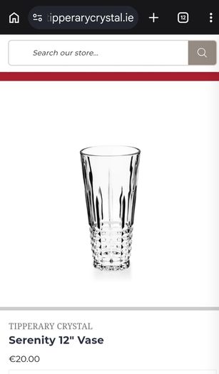 Tipperary Crystal Serenity Flower Vase