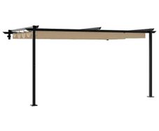 Wall Mounted Gazebo Taupe Steel