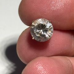 Single Chunky 9ct Gold Round Stud Earring 1.3G Total Weight