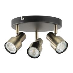 Verve Design Black and Brass Ceiling Light
