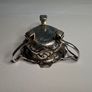 Sterling Silver three handled Irish design hammered finish bowl 1902 Image 6