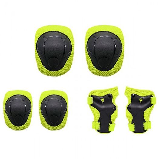 7 in 1 Kids Protective Gear Set - Helmet, Knee, Elbow & Wrist Pads Yellow