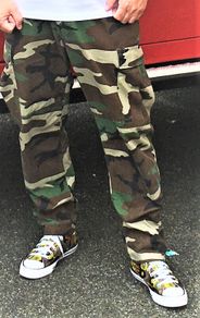 Woodland camo genuine BDU fishing/casual trousers made on Teesar USA