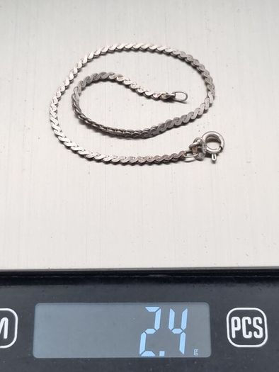 Vintage Italian 925 Sterling Silver Flat Curb Bracelet