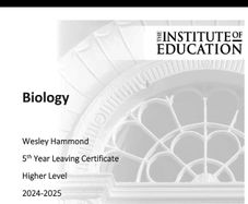 H1 Biology Institute of Education notes