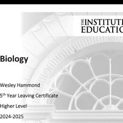 H1 Biology Institute of Education notes