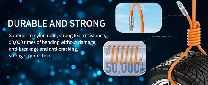 120W 6A 180 Degree Rotating Super Fast Charge Cable Mobile USB to Type C Charger For Samsung