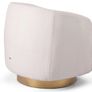 Modern White Lamb Soft Faux Wool Armchair Image 6
