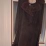 1960s Vintage Suede Brown Coat with mink fur trim (Dun Laoghaire) Image 2