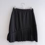 Pre Owned Contemporary Black A-Line Skirt with Pleat Detail Image 3