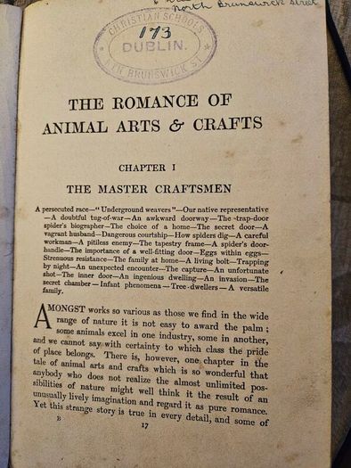 The Romance Of Animal Arts And Crafts. By H. Coupin And John  Lea, M.a. First Edition 1913 Hardback In Fair Condition.  See Photos For Same.