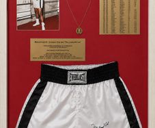 Mohammad Ali Hand Signed Boxing Trunks