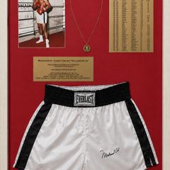 Mohammad Ali Hand Signed Boxing Trunks