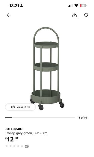 Brand New Boxed - Ikea Trolley - Green