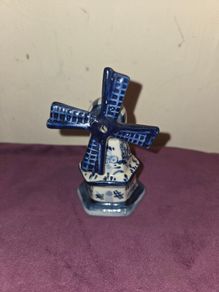 Vintage Blue Delft Windmill