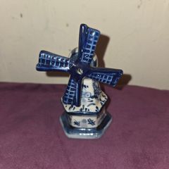 Vintage Blue Delft Windmill