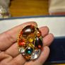 1950s - 1980s Vintage Sphinx Gold Tone Brooch Large Multi Stone Design Jewellery Statement Piece Image 4